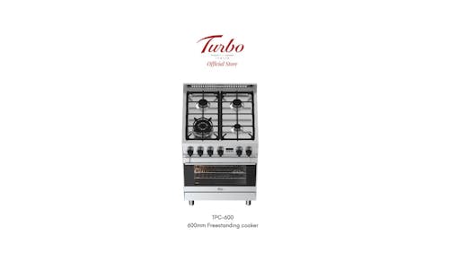 Turbo Freestanding Cooker with Electric Oven TPC-600 - White