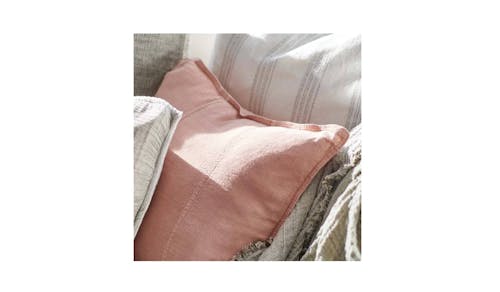 HWEL Luca Linen Outdoor Cushion 60x60CM - Rose Dust