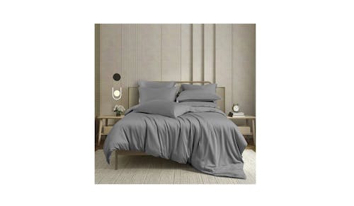 Canopy Elliott Fitted Sheet Set, Queen Size - Silver