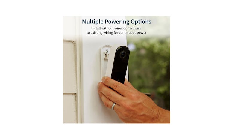 Arlo Essential Video Doorbell 2K 2nd Gen AVD4001 multiple powering options