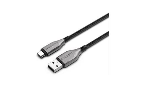 Cygnett CY4681 1M USB C to USB A Armoured Cable - Black