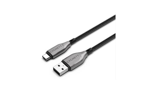 Cygnett CY4685 3M USB C to USB A Armoured Cable - Black