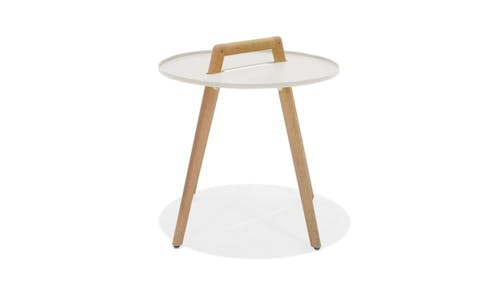 SCLG Home Collection Nassau Outdoor 50cm Round Side Table - White