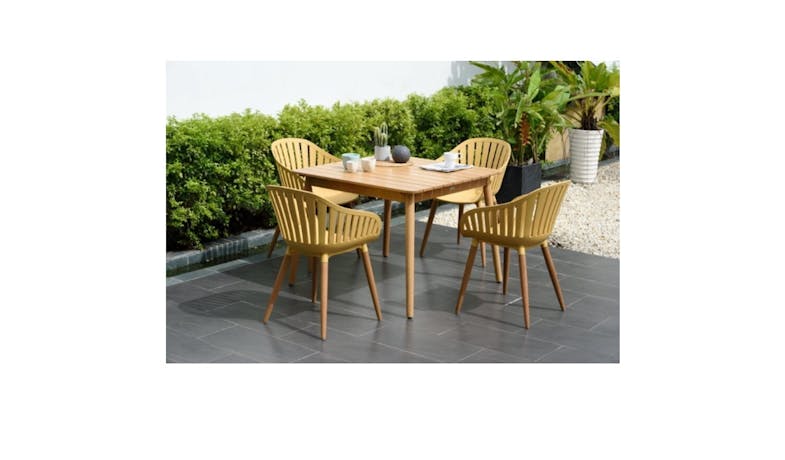 SCLG Home Collection Nassau Outdoor 95cm Square Dining Table - Eucalyptus-1
