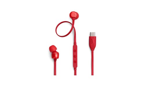 JBL 310C Tune USB-C Wired Earphone - Red