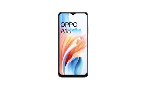 Oppo A18 4GB+64GB 90Hz with 5000mAh Large Battery Smartphone - Black