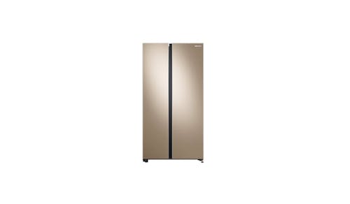 Samsung SpaceMax (RS62R5006F8/SS) 647L Side by Side 2-Door Refrigerator- Gentle Gold