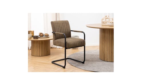Urban Adele Dining Chair With Armrest - Brown