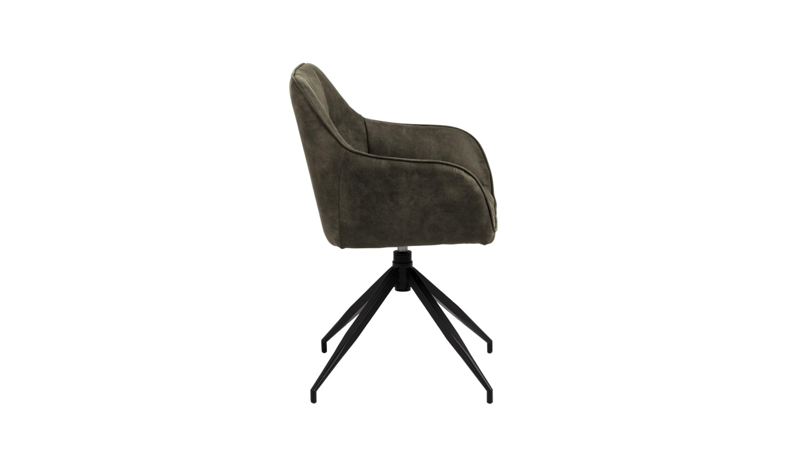 Urban Brenda Swivel Dining Chair With Armrest - Olive Green