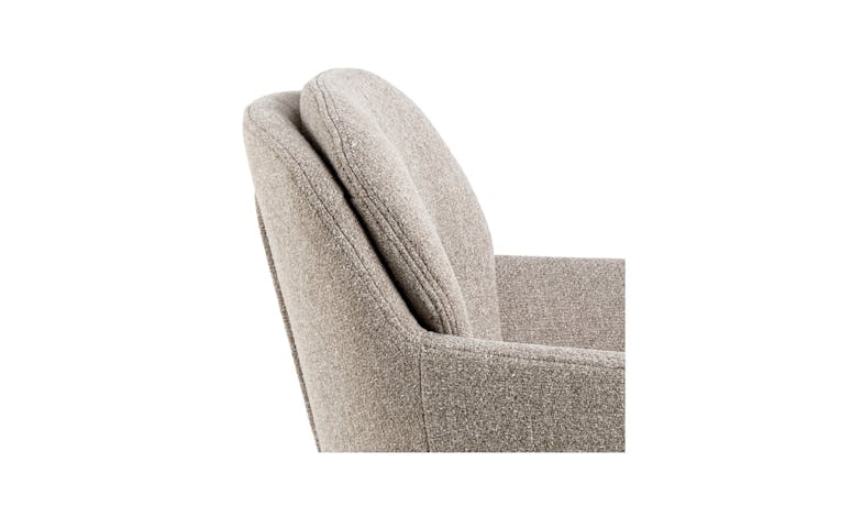 Urban Dora Fabric Dining Chair With Armrest- Beige_10