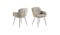 Urban Dora Fabric Dining Chair With Armrest- Beige_3