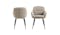Urban Dora Fabric Dining Chair With Armrest- Beige_4