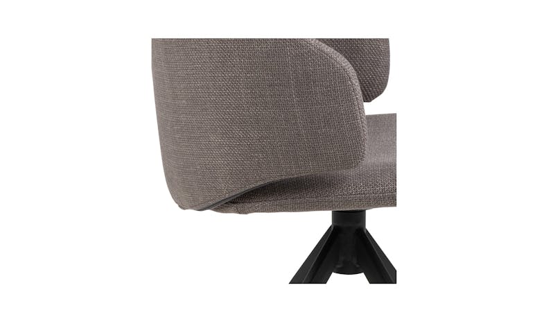 Urban Ella Fabric Swivel Dining Chair - Light Grey Brown_5