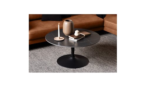 Urban Malta Coffee Table With Ceramic Top - Black