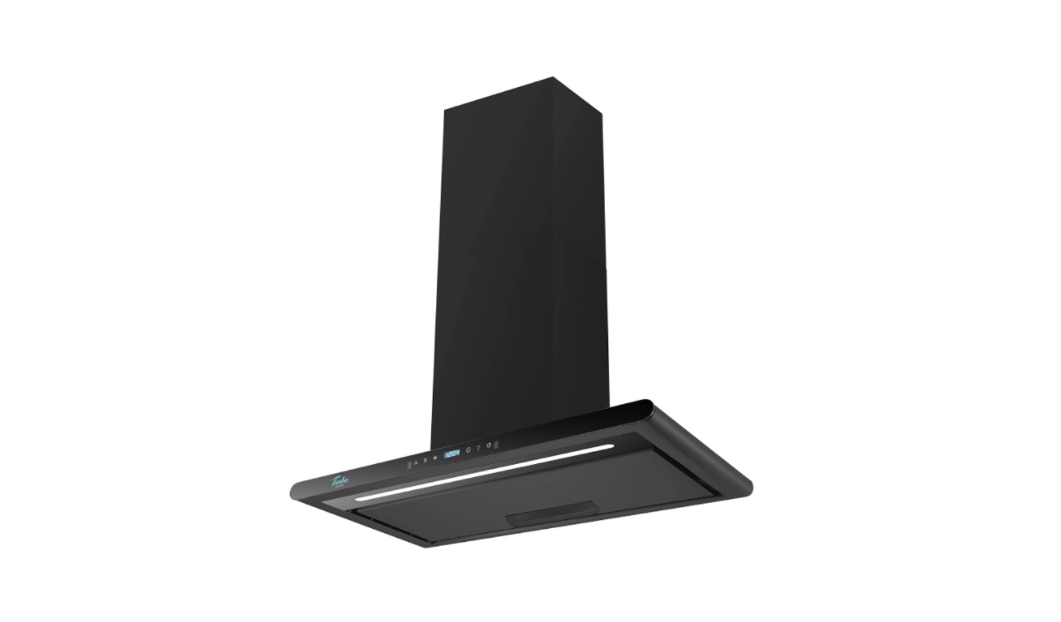 Turbo T208-BK 90cm T-ultra slim Chimney Hood - Matt Black