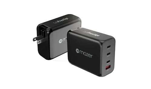 Mazer GAN200W PD200W Wall Charger with Travel Pins - Black