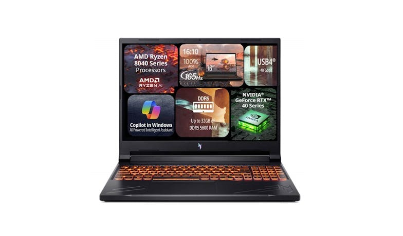 Acer ANV16-41-R9UP Nitro V 16" 16GB 512GB R7 RTX 4050 AI Gaming Laptop - Black