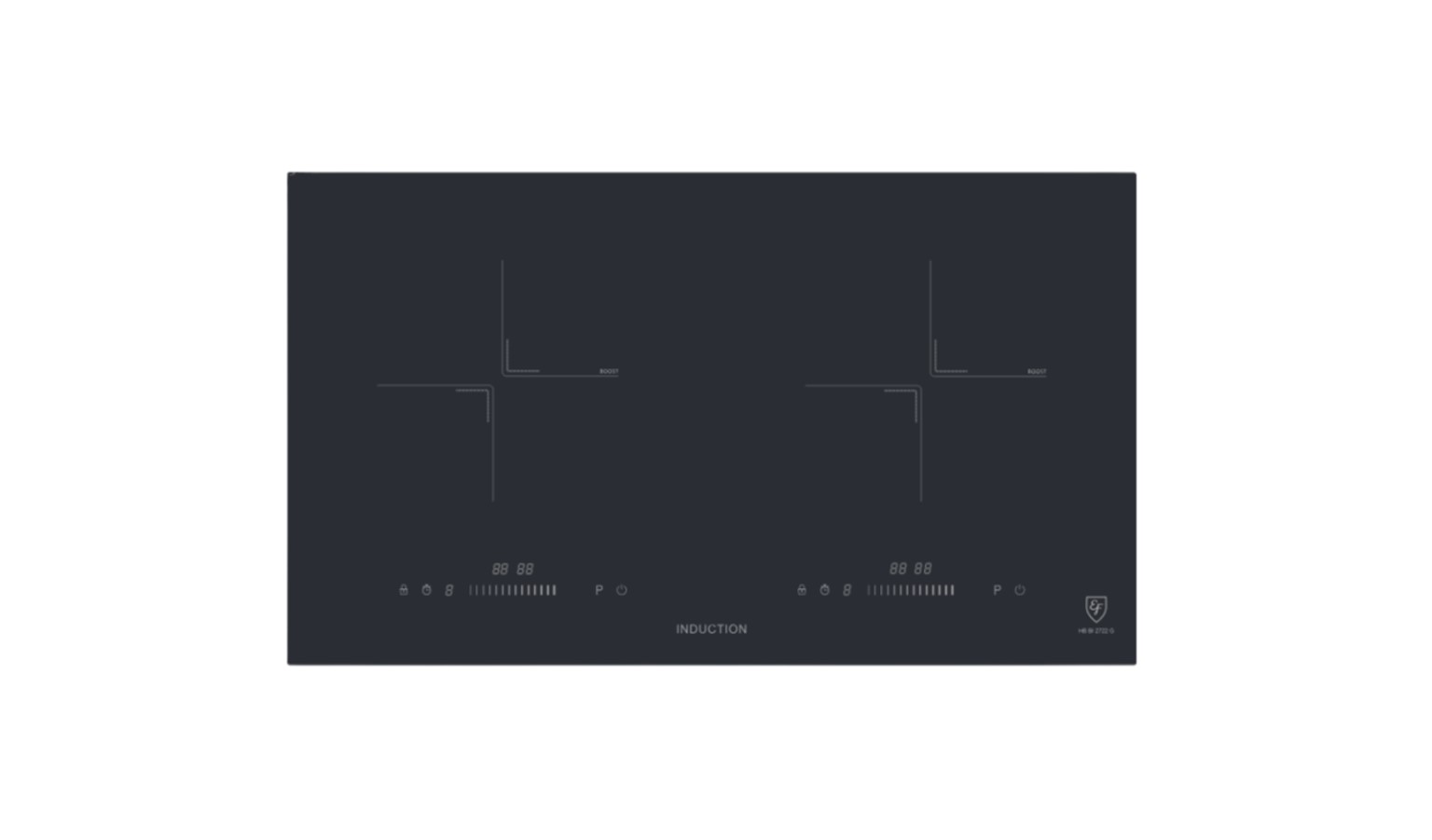 EF HBBI2722G 70CM 2-Zone Induction Hob - Black