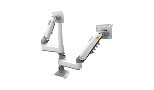North Bayou H180 22 To 32 Inch Dual Monitor Arm Desk Mount - White