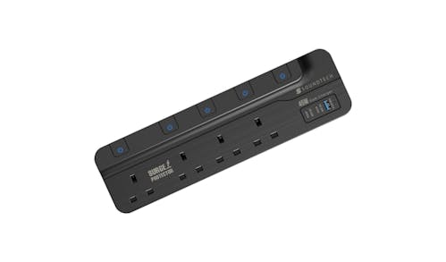 Soundtech PS-445C Power Strip with 45Watts USB A+C Quick Charger - Black