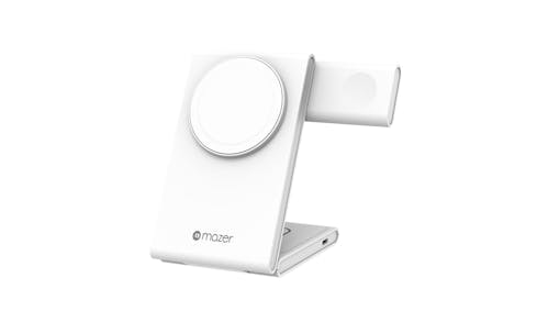 Mazer M-MagFold03-WH 3-in-1 Qi Wireless Charging Stand - White