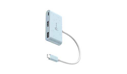 j5 Create JCA379EC USB-C to HDMI & USB Type-A with Power Delivery - Cyan