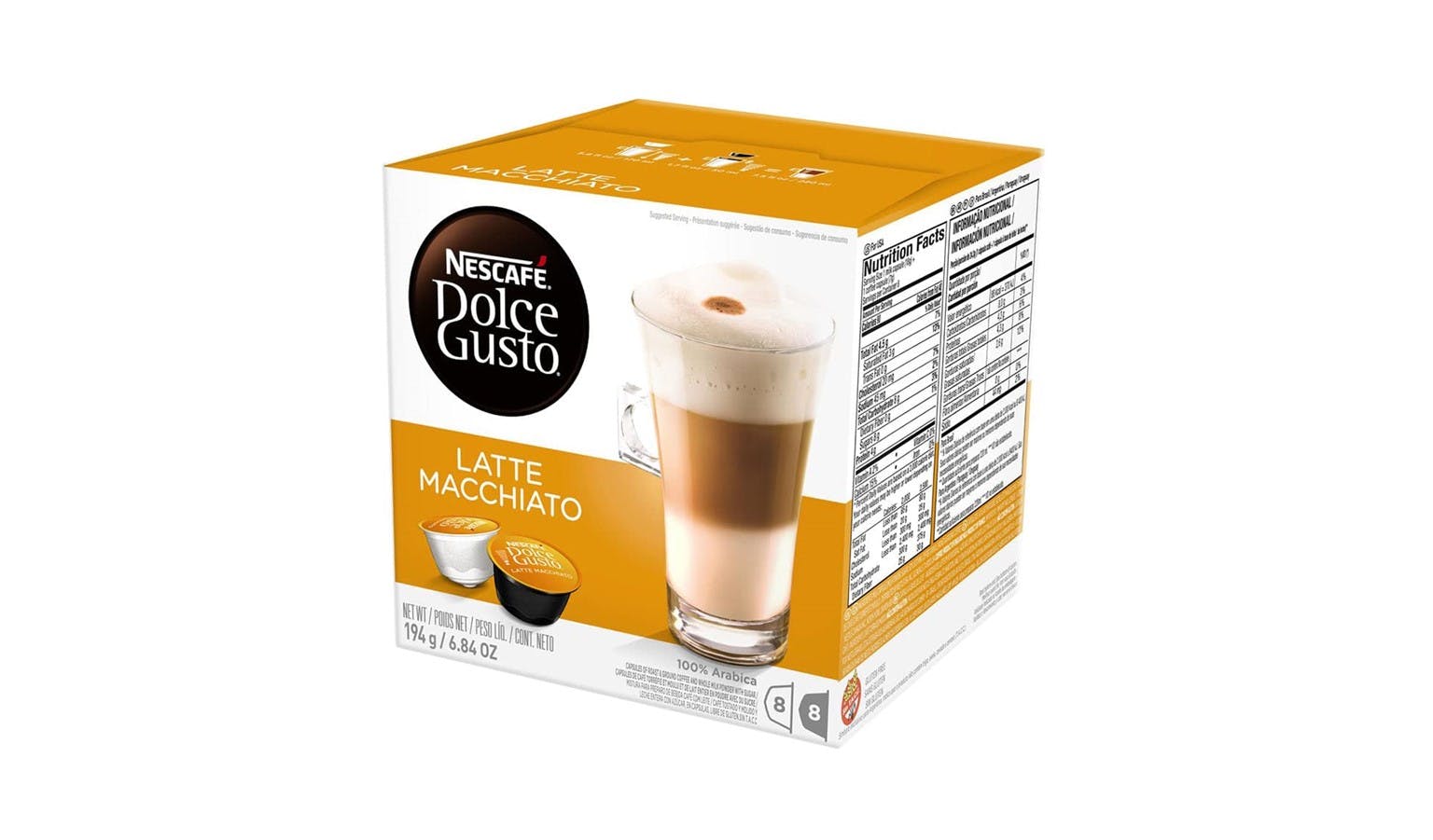 Nescafe Dolce Gusto Coffee Capsules Latte Macchiato Harvey