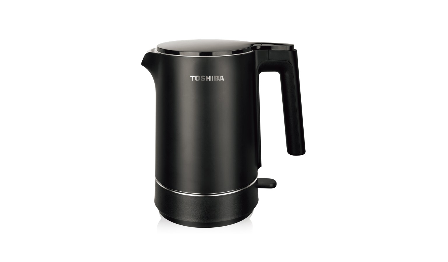 Toshiba 1.5L Electric Kettle - Black Stainless Steel (KT-15DRRS)