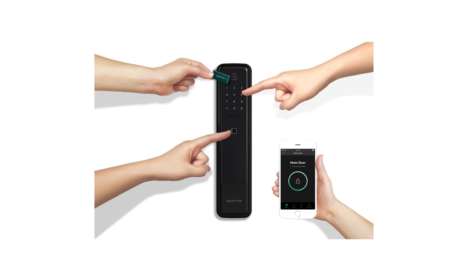 Igloohome Rim Lock Metal Gate 2 (RM2) + Push Pull Mortise (MP1F)_7