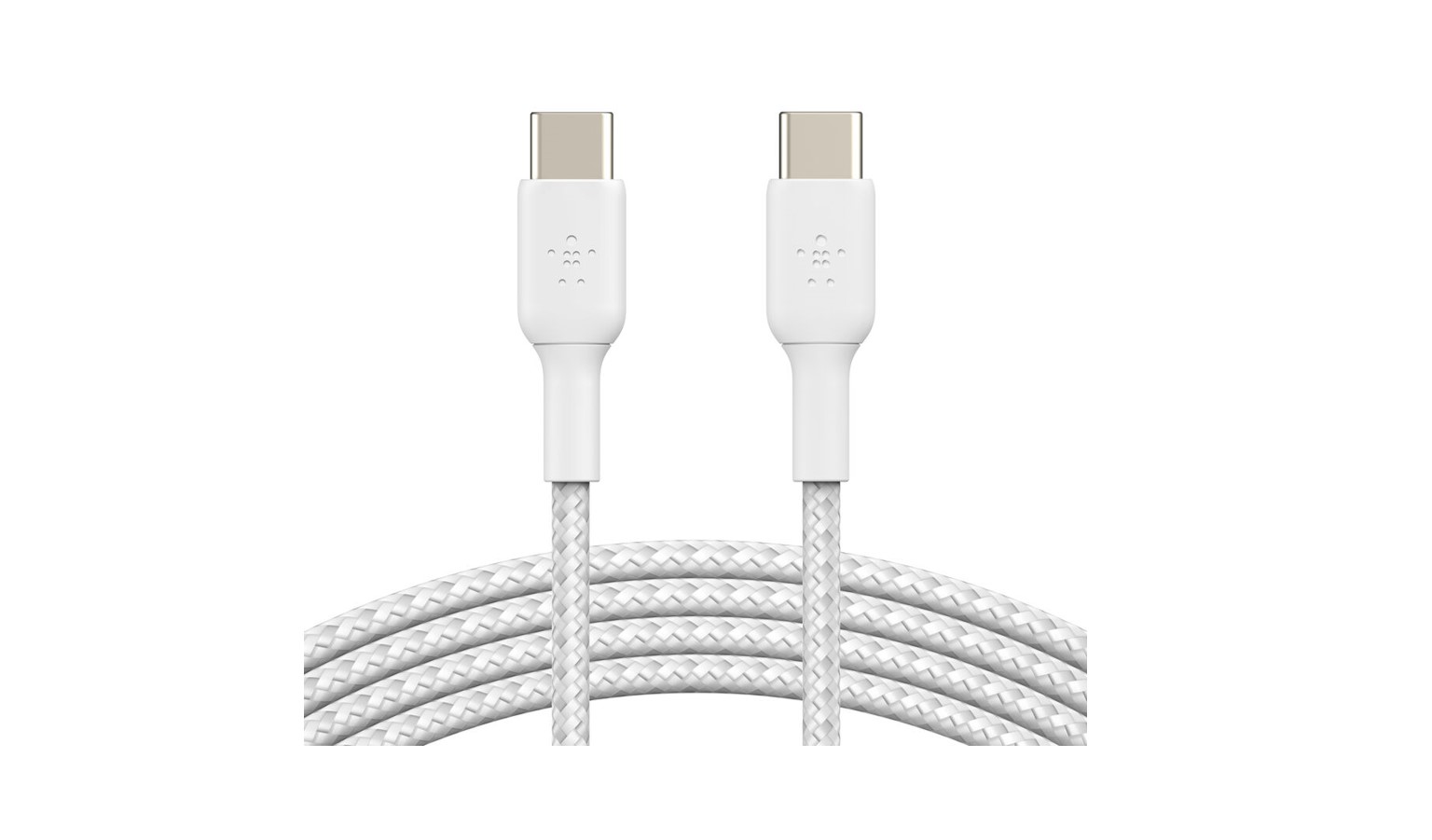 Belkin BoostCharge Braided USB-C to USB-C Cable - White (CAB004BT2MWH)