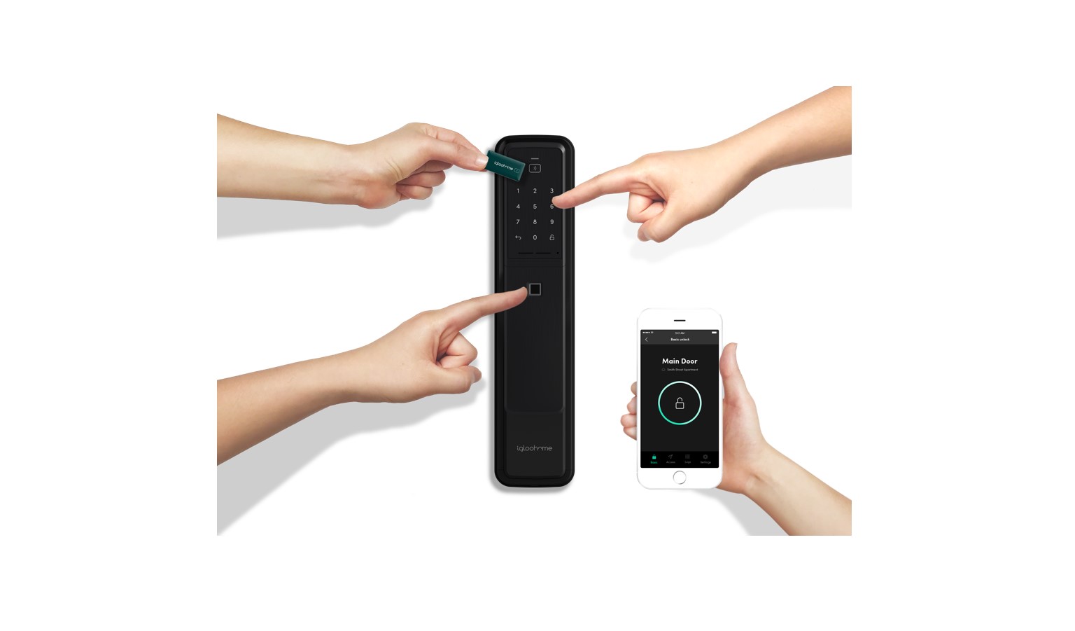 Igloohome Rim Lock Metal Gate 2 Fingerprint (RM2F) + Push Pull Mortise (MP1F)_8