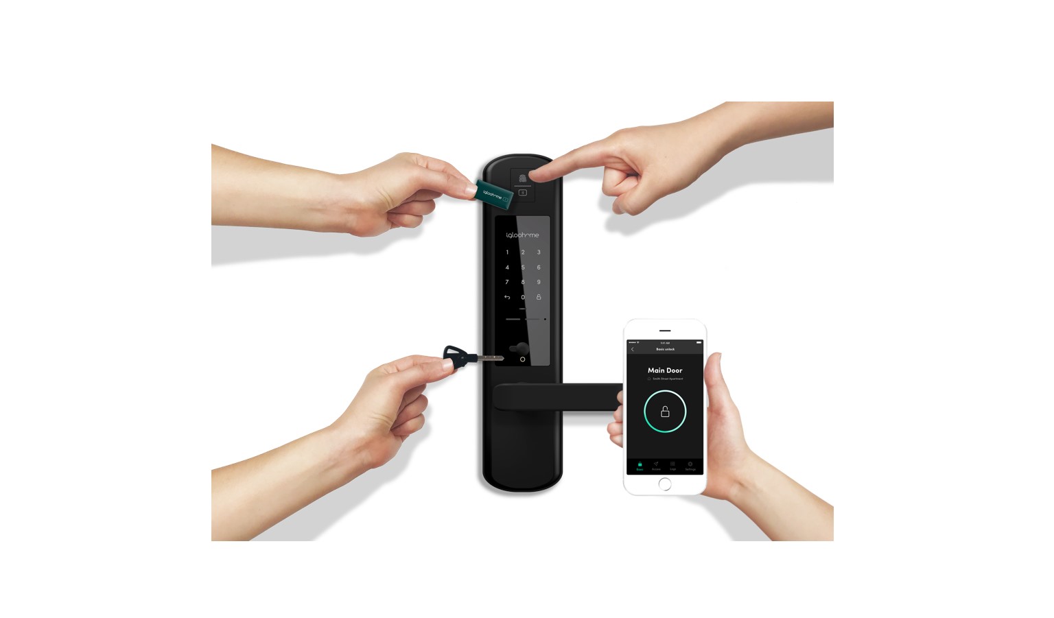 Igloohome Rim Lock Metal Gate 2 Fingerprint (RM2F) + Smart Mortise 2+ (IGM4)_8