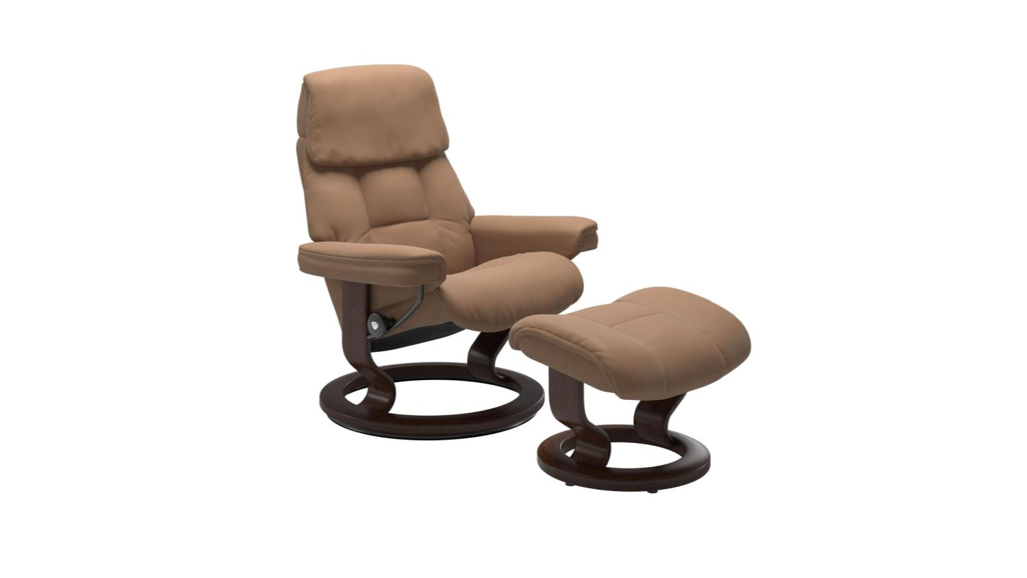 Stressless Ruby Classic Base Recliner with Footstool (Latte-Brown).jpg