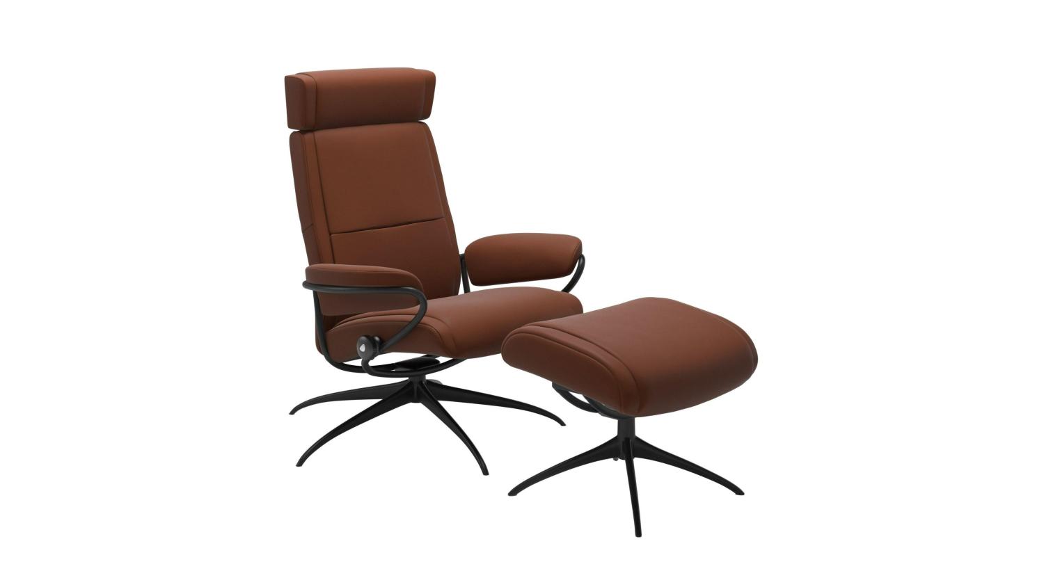Stressless Paris Star Base Recliner with Footstool (Copper-Black).jpg