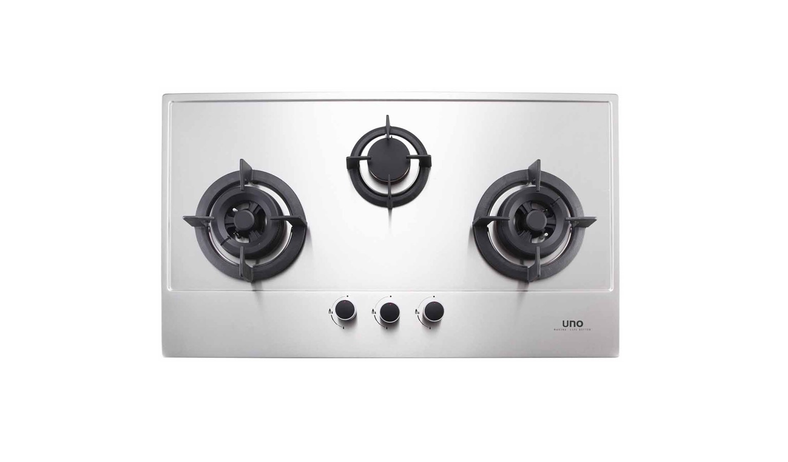 Uno 86cm 3-Burner Hob - Stainless Steel (US-8603TRSV)