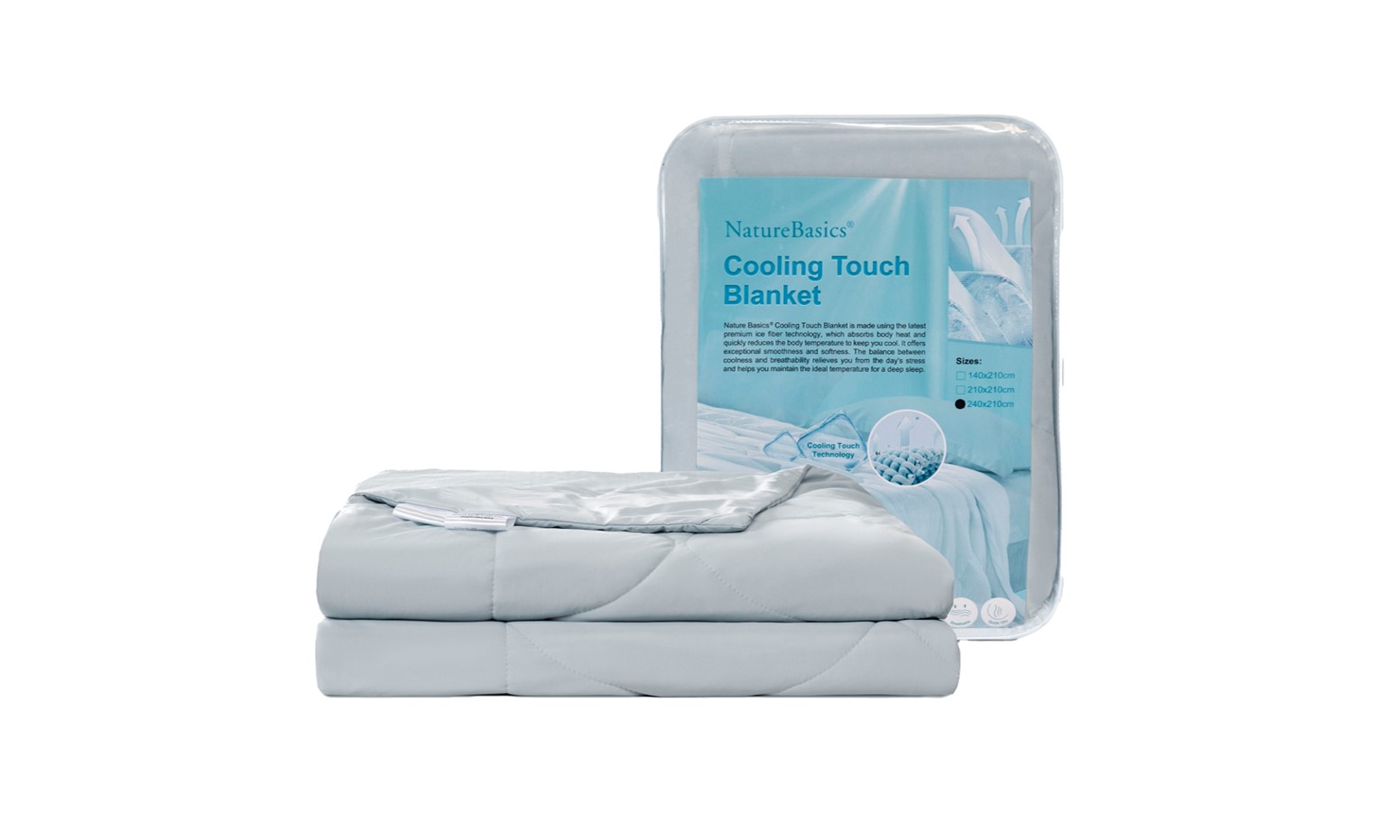 Nature Basics Cooling Blanket Single Blue