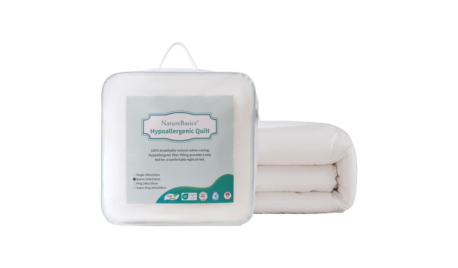 Nature Basics Hypoallergenic Quilt King