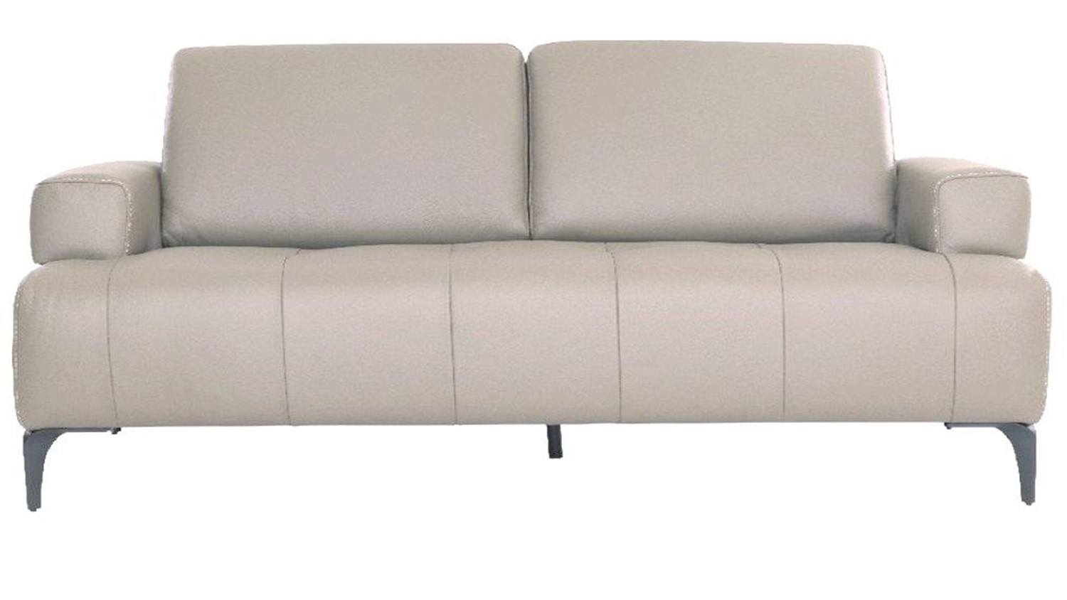 Saporini Soave 3 Seater Italian Leather Sofa - C38 Mineral