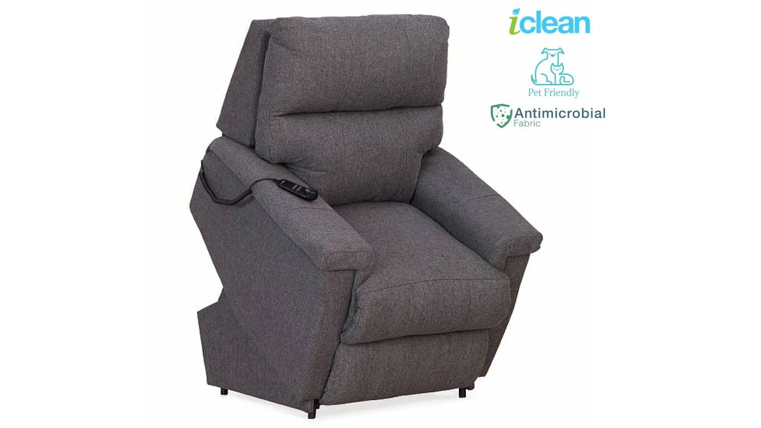 La-Z-Boy Ethan TPL iClean Fabric Lift Recliner - Platinum