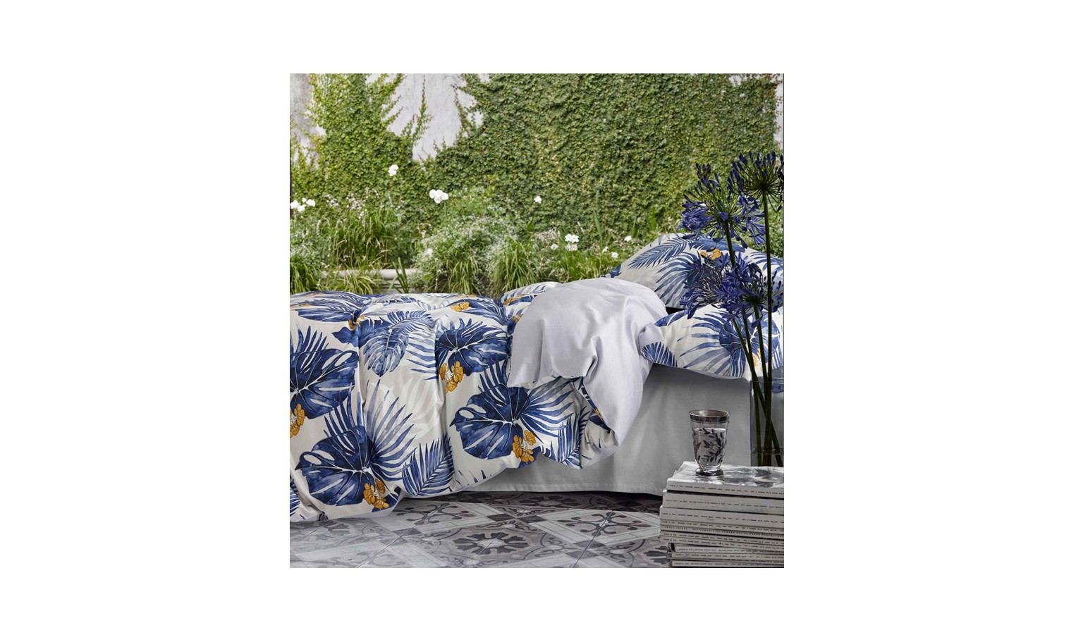 Canopy Villiers II Bedset Queen - Blue