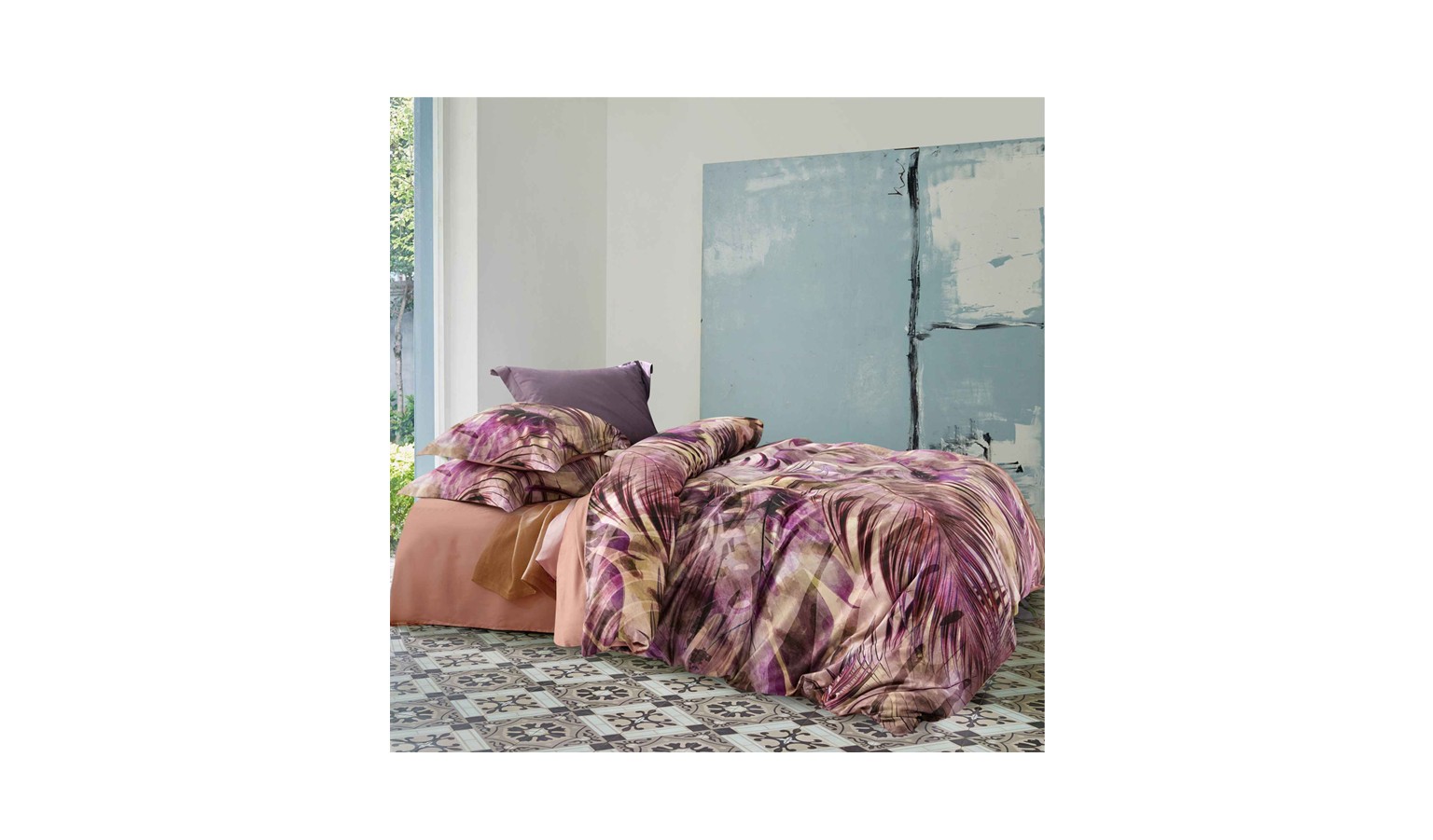 Canopy Villiers II Fitted Sheet King - Berry