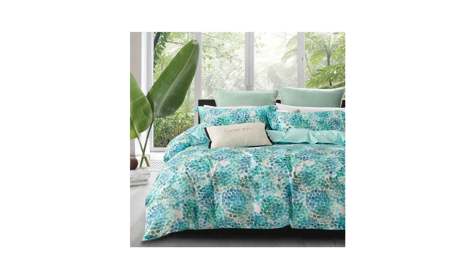 Canopy Villiers II Fitted Sheet Queen - Turq