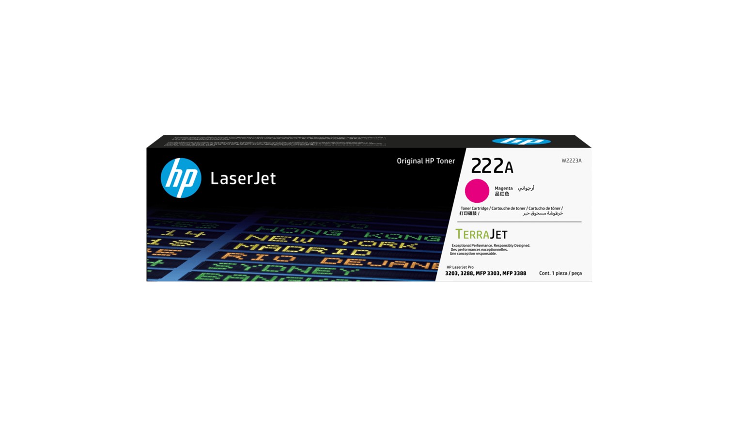 HP 222A Original LaserJet Toner Cartridge - Magenta (W2223A)