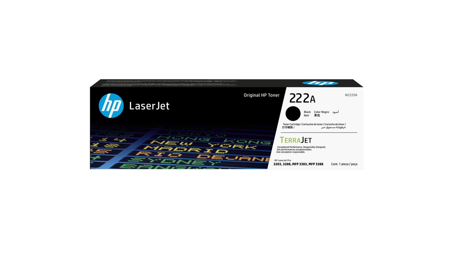 HP 222A Original LaserJet Toner Cartridge - Black (W2220A)