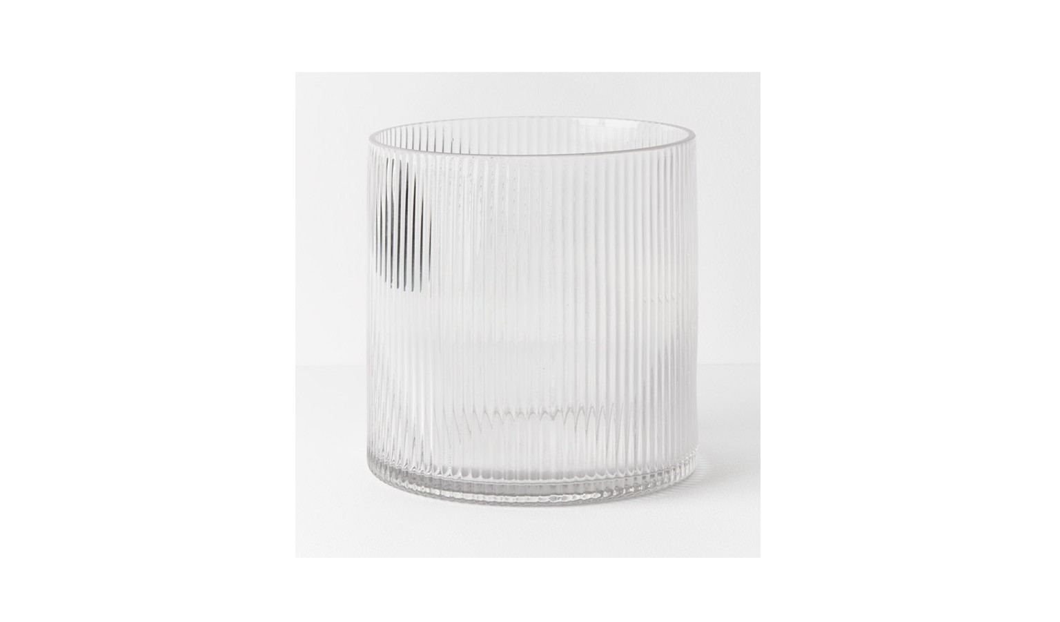 Ripple Cylinder W18 x H18cm Vase - Clear
