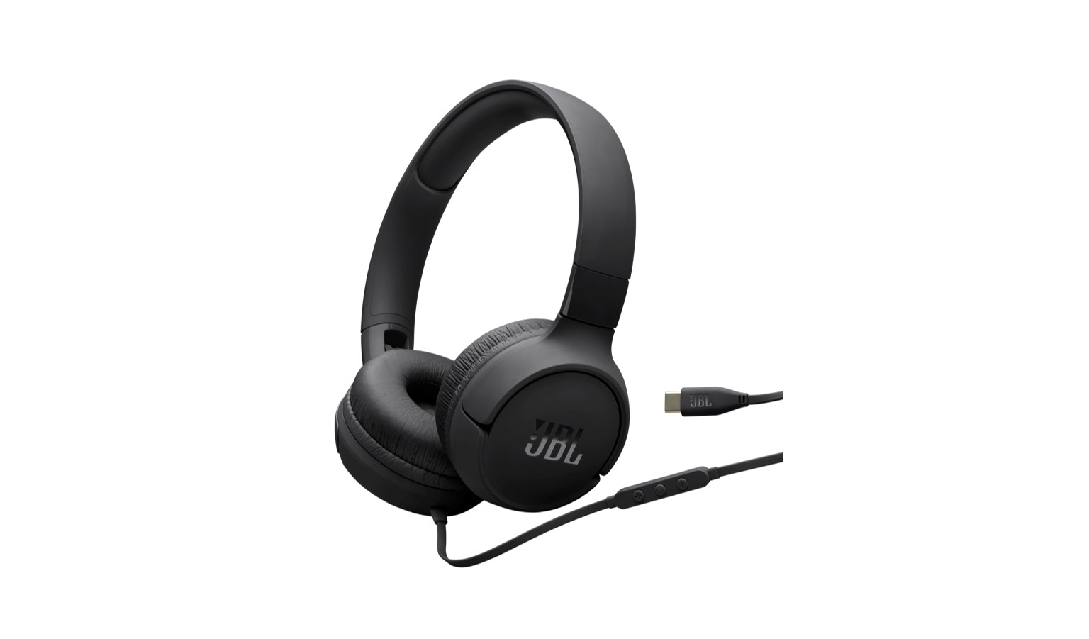 JBL Tune 520C USB-C Wired On-Ear Headphones - Black (JBLT520CBLK)