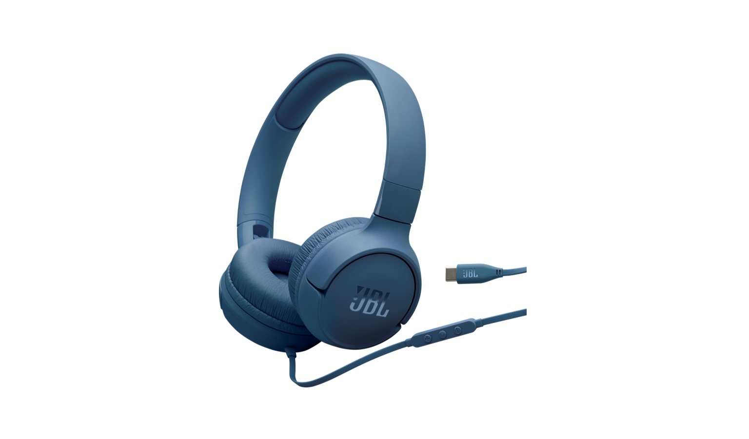 JBL Tune 520C USB-C Wired On-Ear Headphones - Blue (JBLT520CBLU)