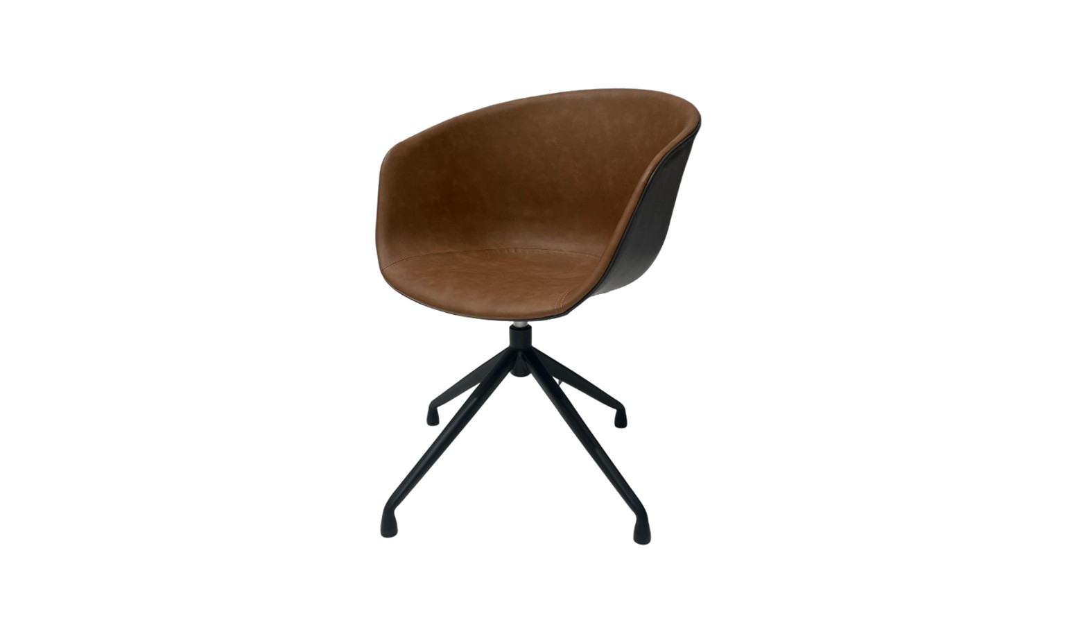 LifeStyle Zens Swivel Dining Chair - Vintage Brown-Charcoal