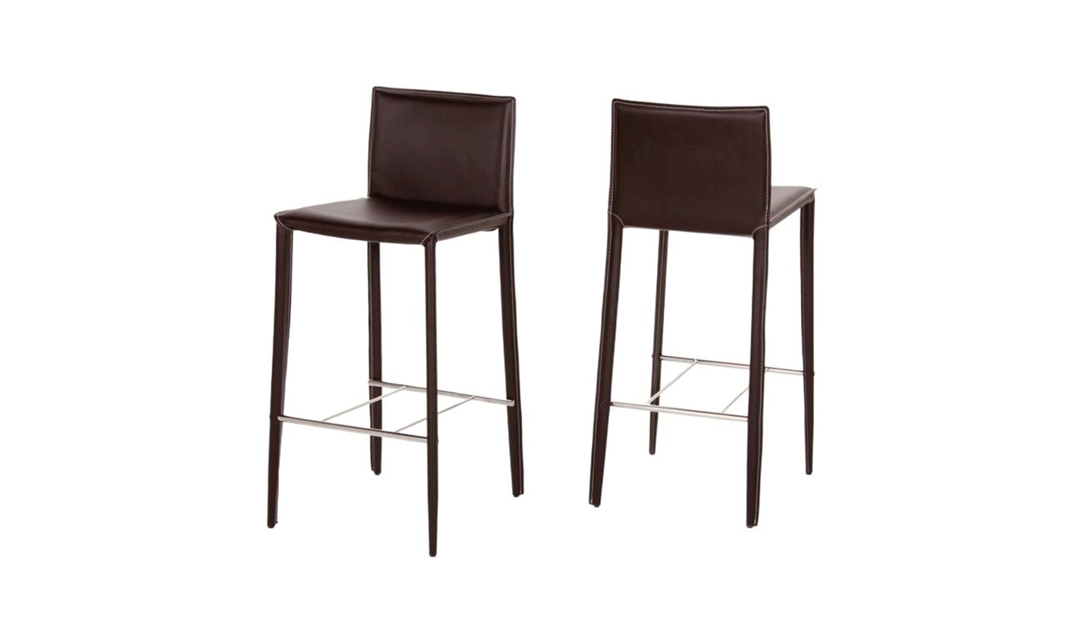 Urban Andrew Leather Barstool - Brown