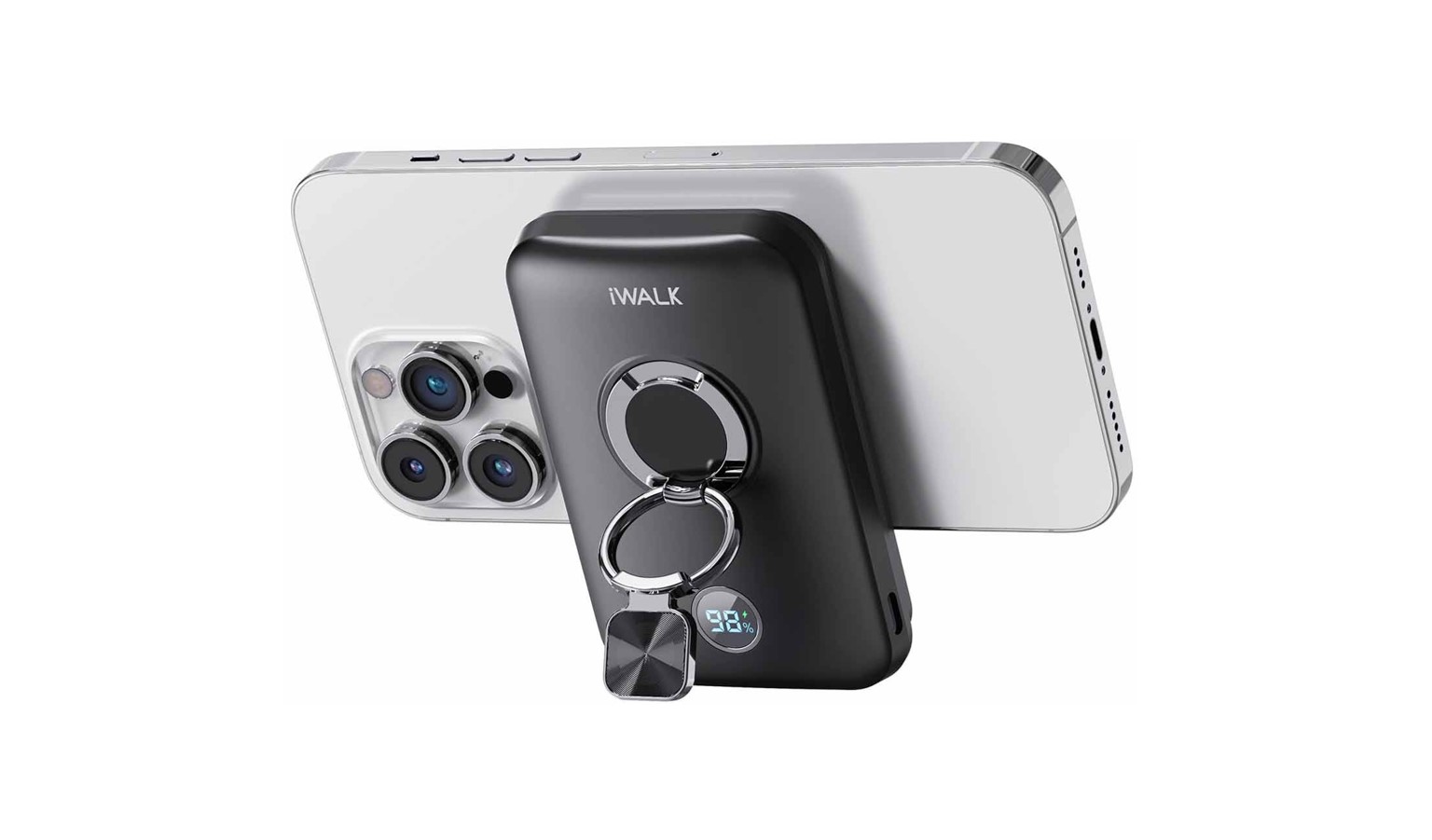 iWalk Powergrip 10000mAh Magnetic Wireless Powerbank for iPhone - Black (MXB009-001A)_2